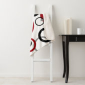 Red, Gray and Black Dots Sherpa Deken (In situ)