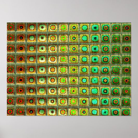 Red Green 3 Abstracte kunst Poster (Voorkant)