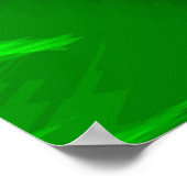 Red Green Abstract schilderen afdrukken - Art Post Poster (Hoek)