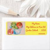 Red Green Apples Waterverf Return Address Labels (Insitu)