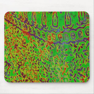 Red & Green Batik Abstract Mousepad Muismat