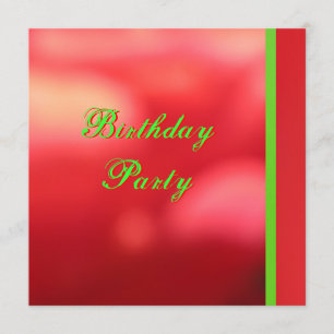 Red Green Birthday Party Kaart