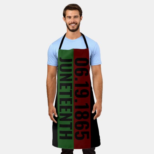 Red Green Black Pan African June 19 Juneteenth Schort (Gedragen)