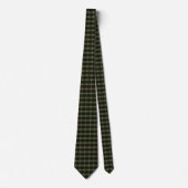 Red Green Black Pset Tartan Mannen Stropdas (Voorkant)