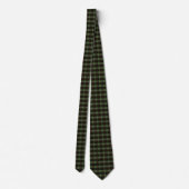 Red Green Black Pset Tartan Mannen Stropdas (Achterkant)