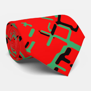 Red Green Black Stropdas