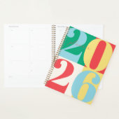 Red Green Blue Bold Year Color Block Planner (Devant avec enveloppe)
