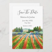 Red Green Blue Vineyard Save The Date (Voorkant / Achterkant)