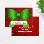 Red Green Bow Business Gift Kaart Certificaten (Bureau)