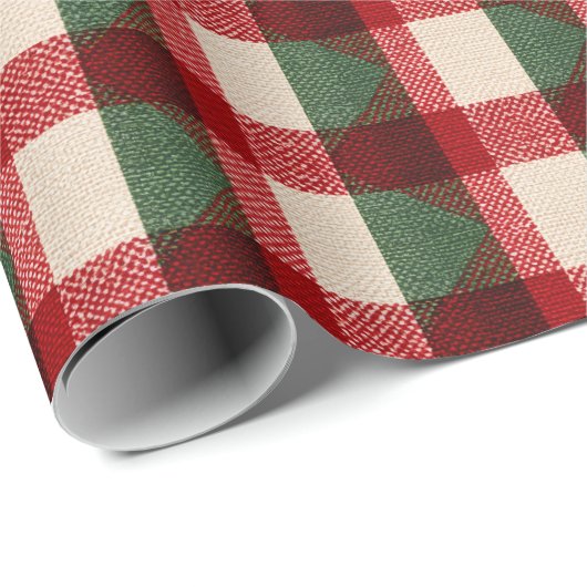 Red Green Buffalo met kerstmis Cadeaupapier (Rol Hoek)