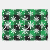 Red Green Buffalo met kerstsnowflake Multi Inpakpapier Vel (Voorkant 2)