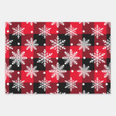 Red Green Buffalo met kerstsnowflake Multi Inpakpapier Vel (Voorkant)