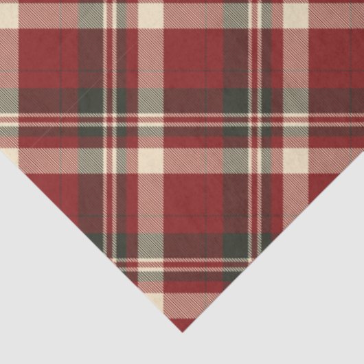 Red Green Buffalo Pattern Tissuepapier (Detail)