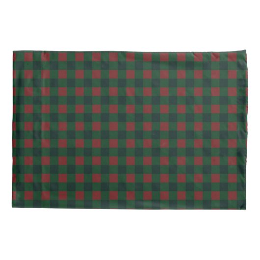 Red Green Buffalo Plaid Pillow Hoesje voor Kerstmi Kussensloop (Achterkant)