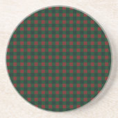 Red Green Buffalo Plaid Vakantie Zandsteen Onderzetter (Voorkant)