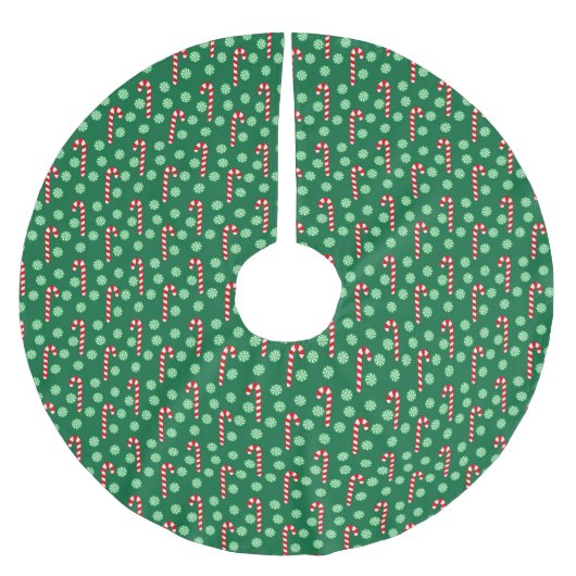 Red Green Candy Cane Peppermint Kerstmis Kerstboom Rok (Voorkant)