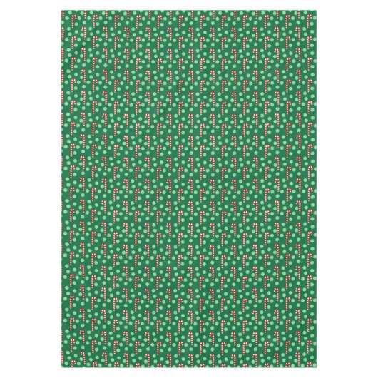 Red Green Candy Cane Peppermint Kerstmis Tafelkleed (Voorkant)