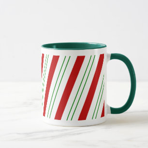 Red Green Candycane Mok