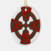 Red Green Celtic Cross Welsh Ornament (Rechts)