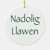 Red Green Celtic Cross Welsh Ornament (Achterkant)