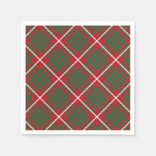 Red & Green Check Napkins Servet (Voorkant)