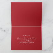 Red Green Christmas One Photo Snowflake Merci (Intérieur)