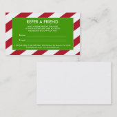 Red green Christmas renvoie un ami carte de visite (Devant / Derrière)