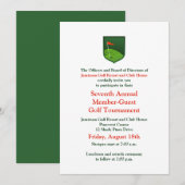 Red Green Corporate Golf Tournament Invitation Kaart (Voorkant / Achterkant)
