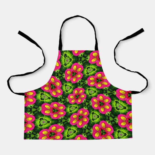 Red Green Daisy Pattern Schort (Voorkant)