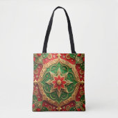 Red Green Decorative Christmas Holiday Tote Bag (Devant)