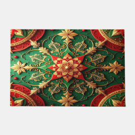 Red Green Decorative Holiday Doormat Deurmat