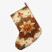 Red Green Decorative Holiday Stocking Grote Kerstsok (Achterkant (Hangend))