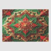 Red Green Decorative Holiday Tissue Paper Tissuepapier (Voorkant)
