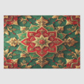 Red Green Decorative Holiday Tissue Paper Tissuepapier (Voorkant)