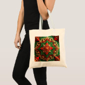 Red Green Decorative Holiday Tote Bag (Devant (produit))