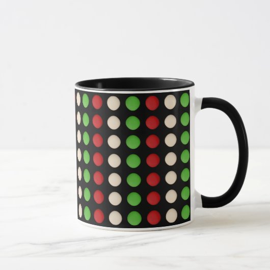 Red Green Dot Pattern Mok (Rechts)