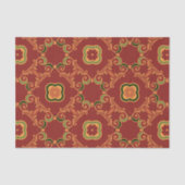 Red Green Elegant Classy  Baroque Pattern Tissuepapier (Voorkant)