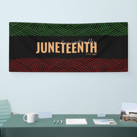 Red Green Emancipation Day June 19 JUNETEENTH Spandoek (Beurs)