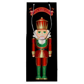 Red Green en Gold Nutcracker Wijn Cadeautas (Achterkant)