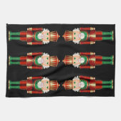 Red Green en Gold Nutcrackers Kitchen Towel Theedoek (Horizontaal)