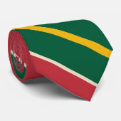 Red Green en Gold Striped Stropdas (Opgerold)