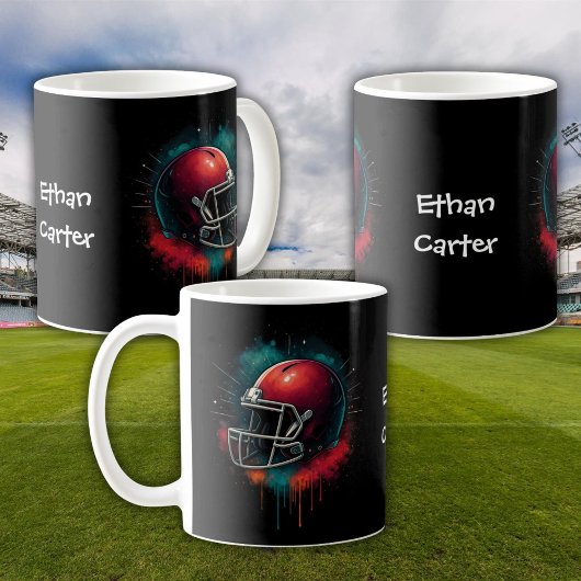 Red Green Football Helmet Kids Mug
