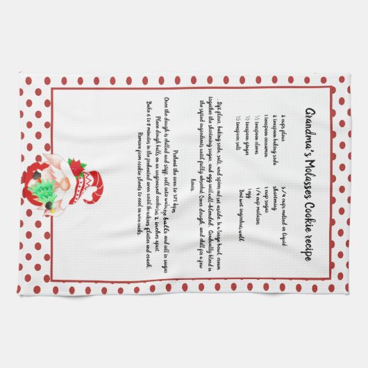 Red Green Gnome kerstboom Recipshoekkit Theedoek (Horizontaal)