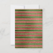 Red Green - Gold Foil Noël Fête Invitation (Dos)