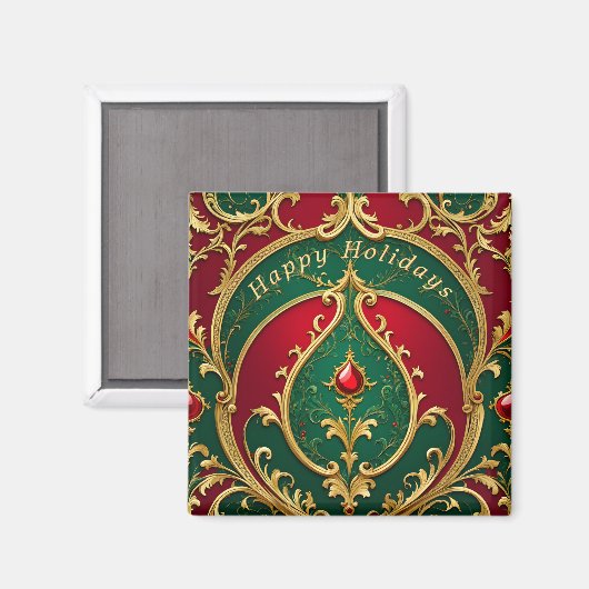 Red Green Gold Noël Magnet (Recto/Verso)