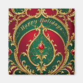 Red Green Gold Noël Magnet (Devant)