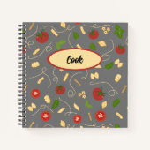 Red Green Gold Pasta sur Grey Cook Journal (Devant)