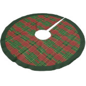 Red Green Gold Pset Pattern Holiday Kerstboom Rok (Gekanteld)