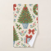 Red Green Grandmillennial Floral Holiday (Serviette à main)