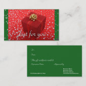 Red Green Holiday Business Cadeaubonnen Kortingskaartje (Voorkant / Achterkant)